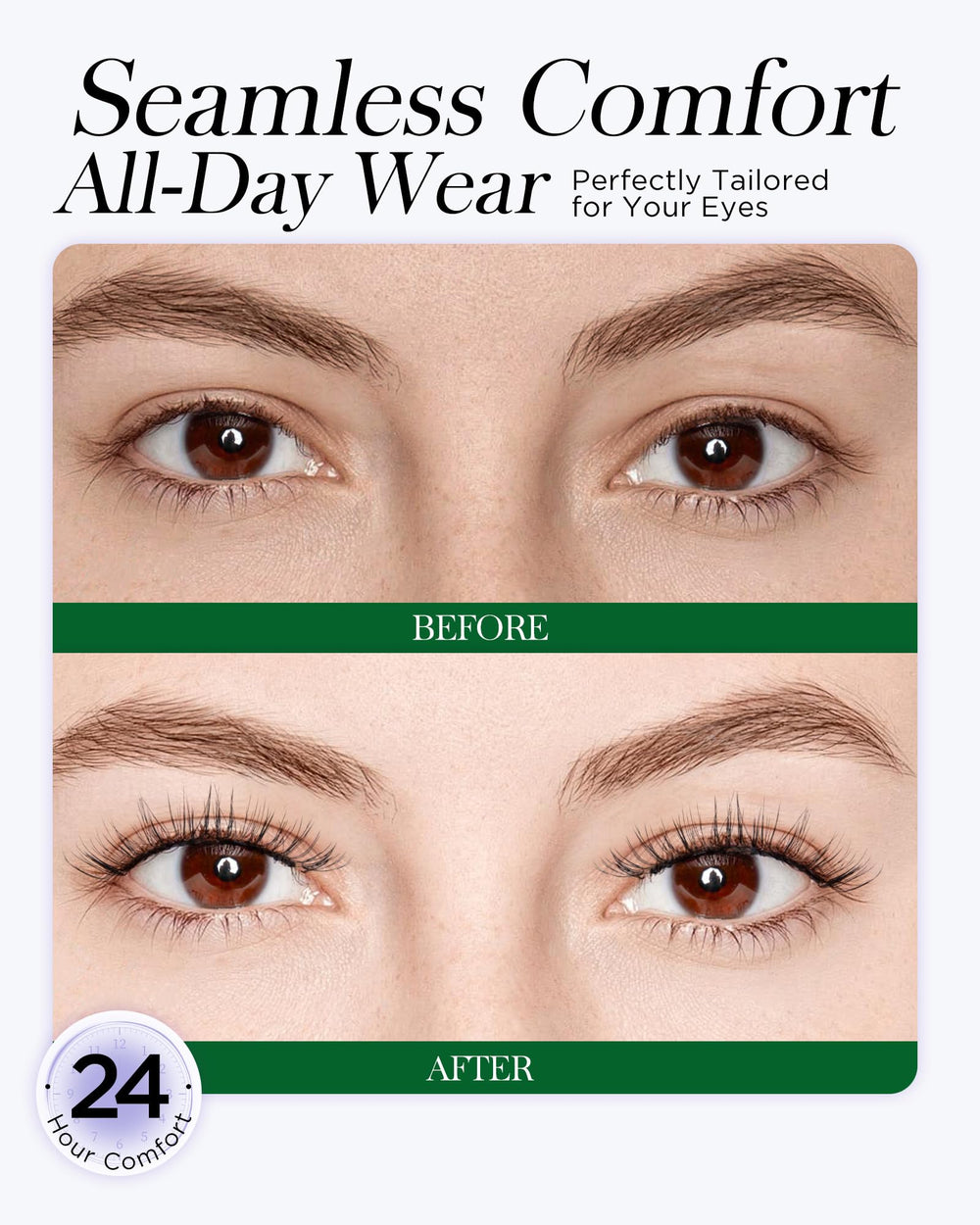 BEYELIAN 3D reusable lashes for a natural look.