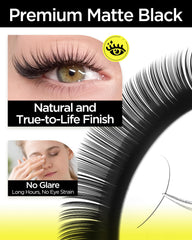 BEYELIAN matte black finish lashes offer a natural, subtle enhancement.