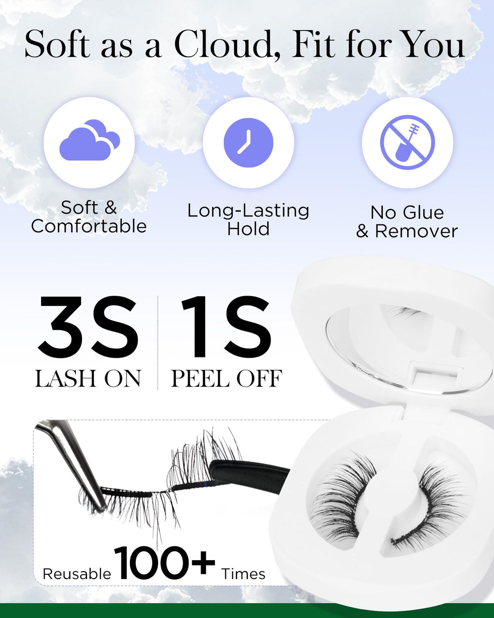 BEYELIAN lashes with durable magnets offer secure hold without weight