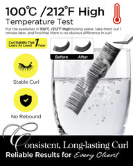 BEYELIAN NeverFlat curl stays stable under heat for reliable results.