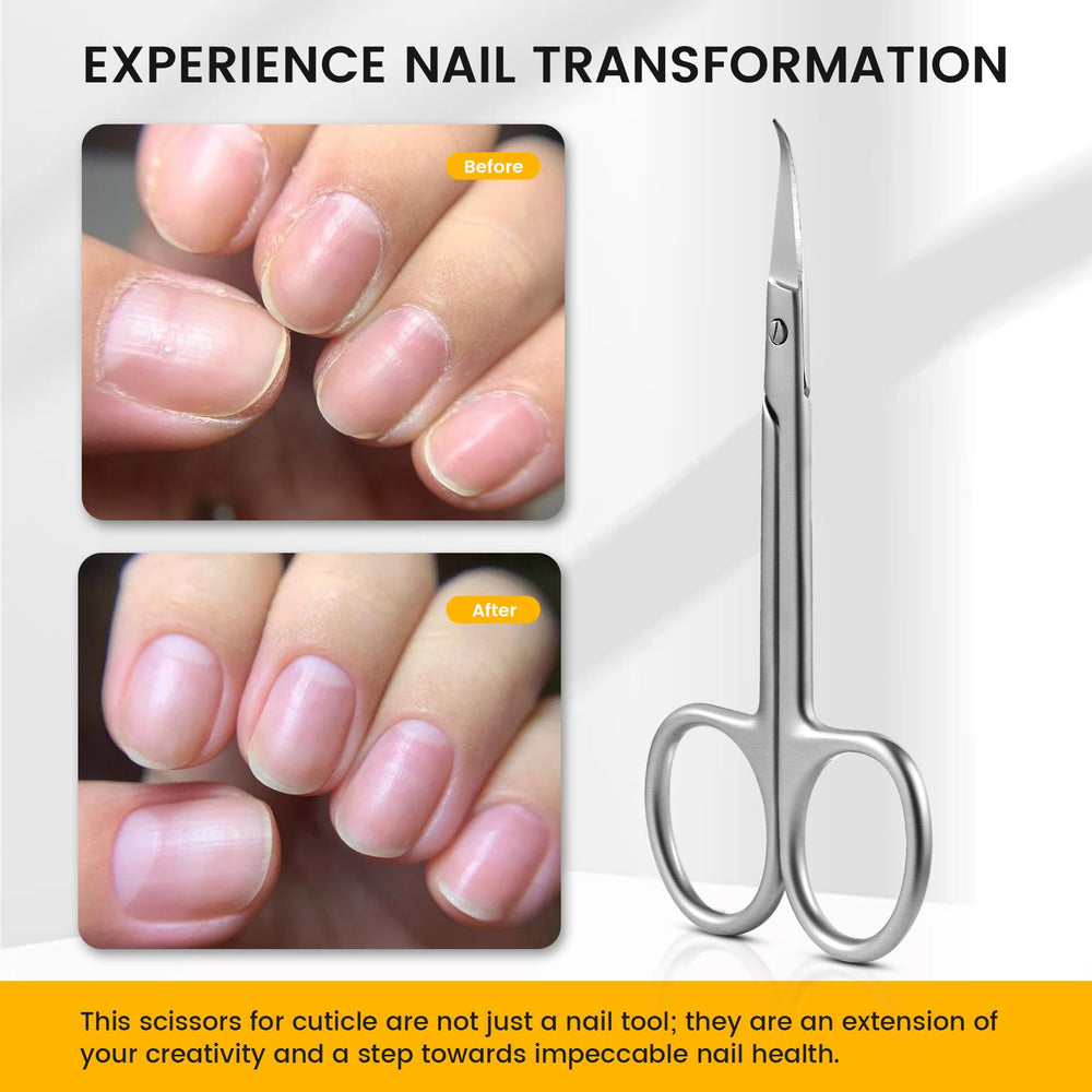 BEZOX precision-cuticle scissors with a sharp-thin blade for clean, snag-free trimming.