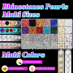 Bezztito bedazzling kit pearls 4-10mm with premium resin shine for crafts.