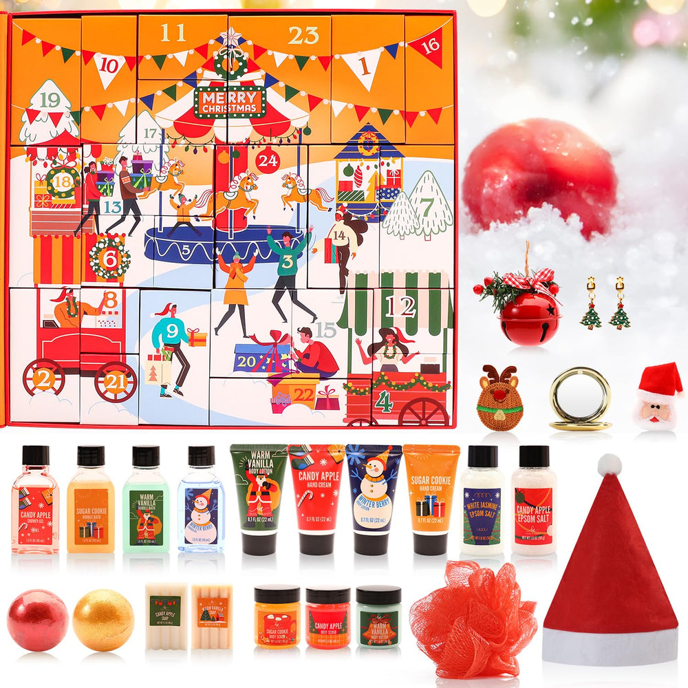 BFFLOVE Advent Calendar 24 pieces display, curated beauty lineup for the holiday season