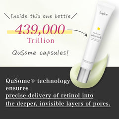 b.glen QuSome RetinoA packaging and leaflet highlighting gentle retinoid blend.