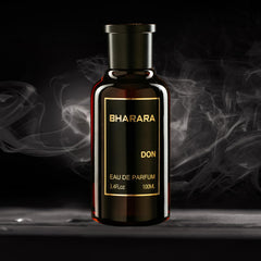 Bharara Don for Men bottle woody notes highlight lasting impression.