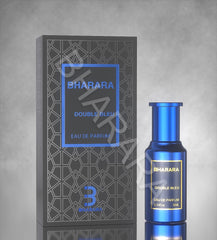 Bharara Double Bleu Mini 10ml EDP bottle for on-the-go scent exploration and unisex wear