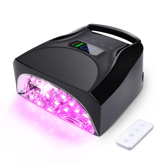BIDUO 52 LEDs cordless UV nail lamp for fast, even gel curing at home.