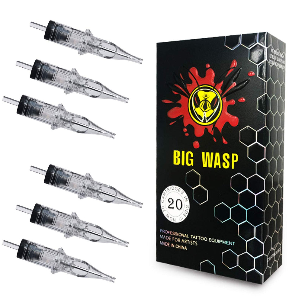 BIGWASP 4th Gen 1RL round liner cartridge for precise line work and clean pigment distribution.