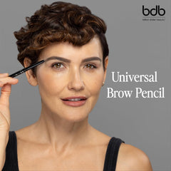 Billion Dollar Brows bdb universal pencil and spoolie blend for natural-looking strokes.