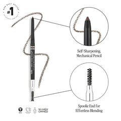 Billion Dollar Brows bdb pencil waterproof formula keeps brows defined all day.