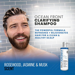 Billy Jealousy Ocean Front bottle highlights soy protein for moisture and body.