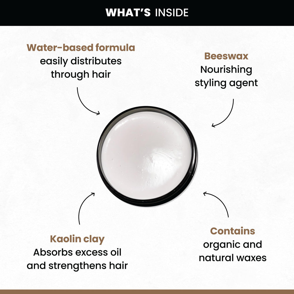 Hair with long-lasting matte finish under daylight lighting.