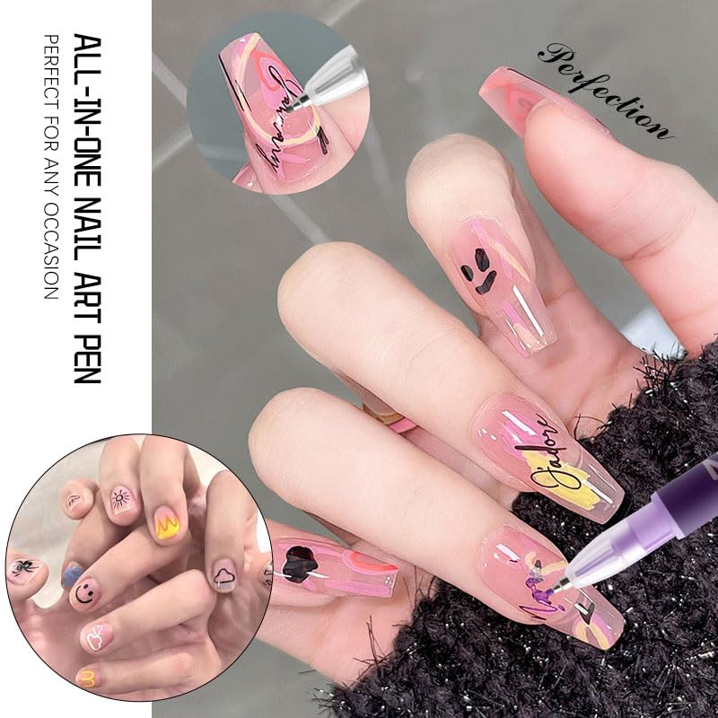 Bimiubimiu marker with 0.5mm tip delivers detailed nail art patterns.