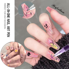 Bimiubimiu marker with 0.5mm tip delivers detailed nail art patterns.