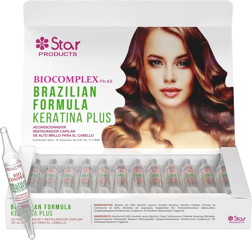 Bio Complex Keratin Plus smoothing finish delivers sleek hair.