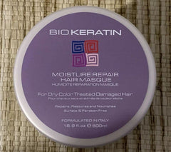 Texture close-up of Bio PureOils keratin mask showing silky, nourishing formula