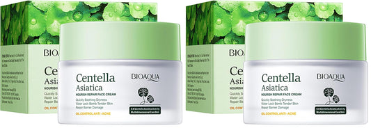 BIOAQUA Centella Asiatica Nourish Repair cream front view for soothing dryness and balanced skin.