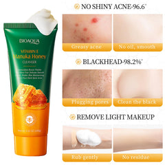 BIOAQUA Manuka Honey Cleanser 2-pack packaging highlighting value and convenience.