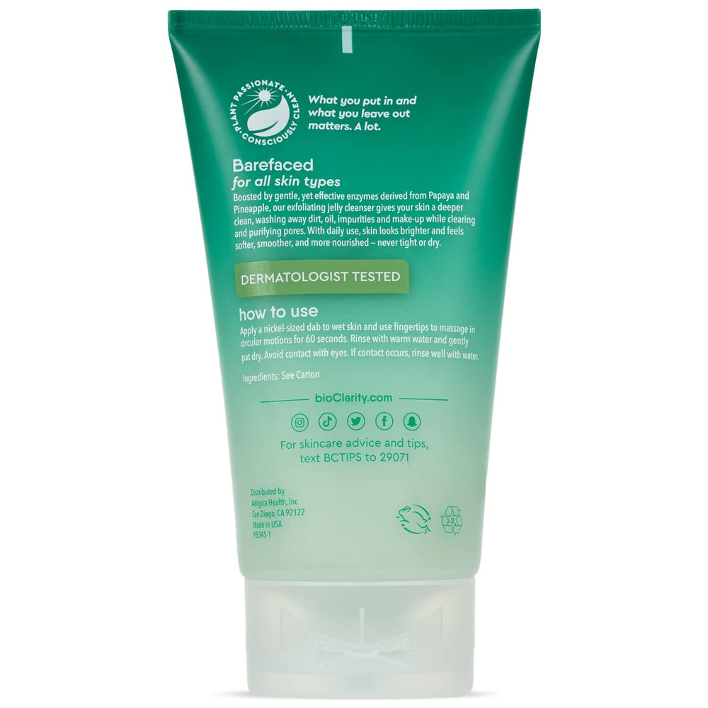 BioClarity cleanser on bathroom shelf ready for refreshing daily cleanse