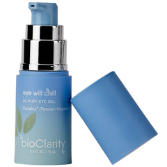 BioClarity Eye Will Chill texture swatch shows lightweight, fast-absorbing hydration for daytime use.