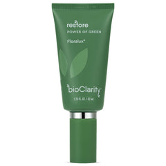 BioClarity Restore bottle showing a dewy finish for radiant skin