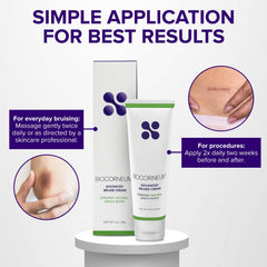 BIOCORNEUM Advanced Bruising Cream packaging close-up for premium branding.