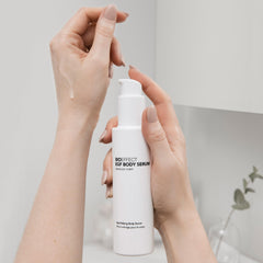 BIOEFFECT EGF Body Serum skin closeup reveals smooth texture.