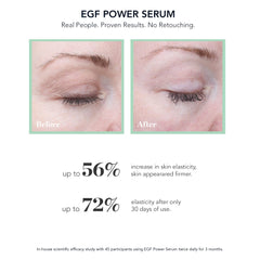 BIOEFFECT EGF Power Serum applied to skin suggests firming and subtle plumping.