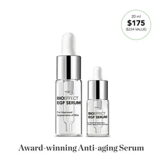 Bioeffect EGF Serum glass bottle emphasizes premium, compact design.