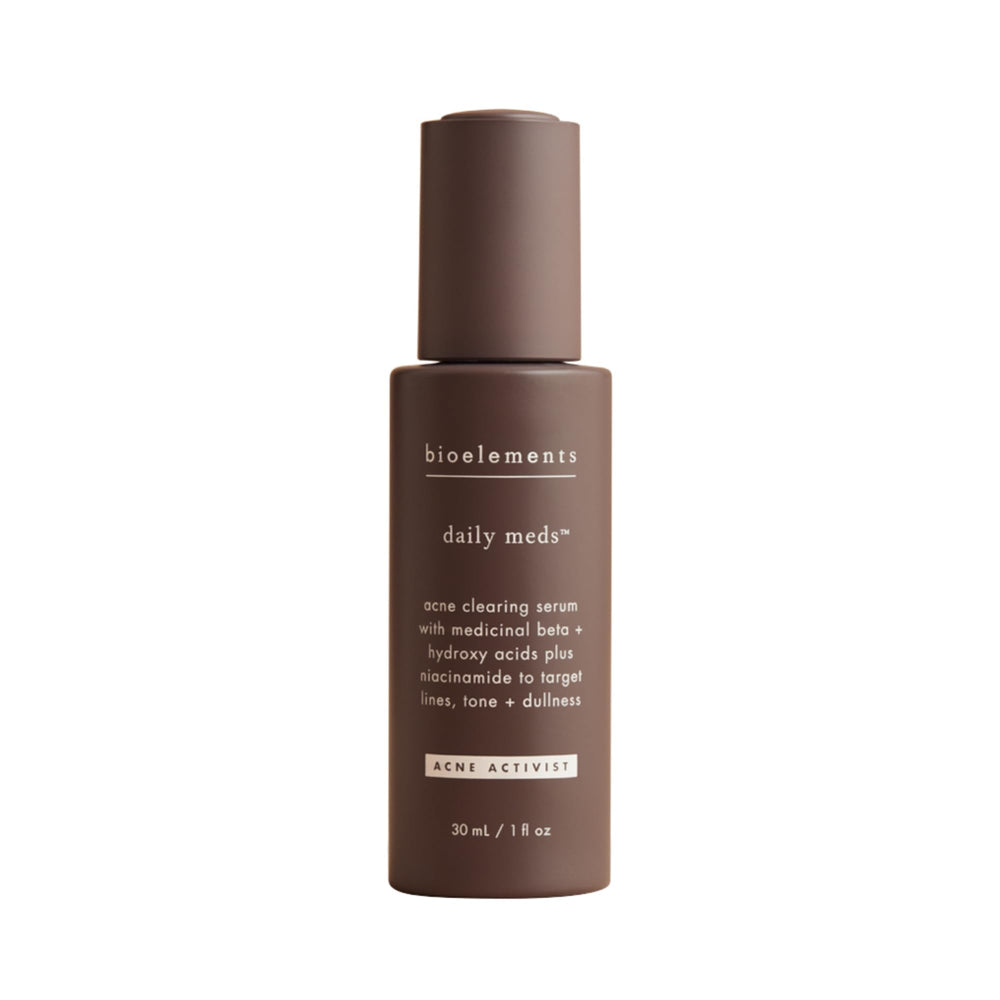 Bioelements Daily Meds serum bottle for clearer, smoother skin.