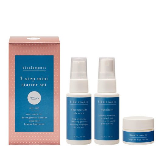 Bioelements Decongestant Gel Cleanser in pump bottle promotes oil control and purification.