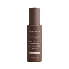 Bioelements Peel Breaker bottle side view showing product in routine for pore clarity