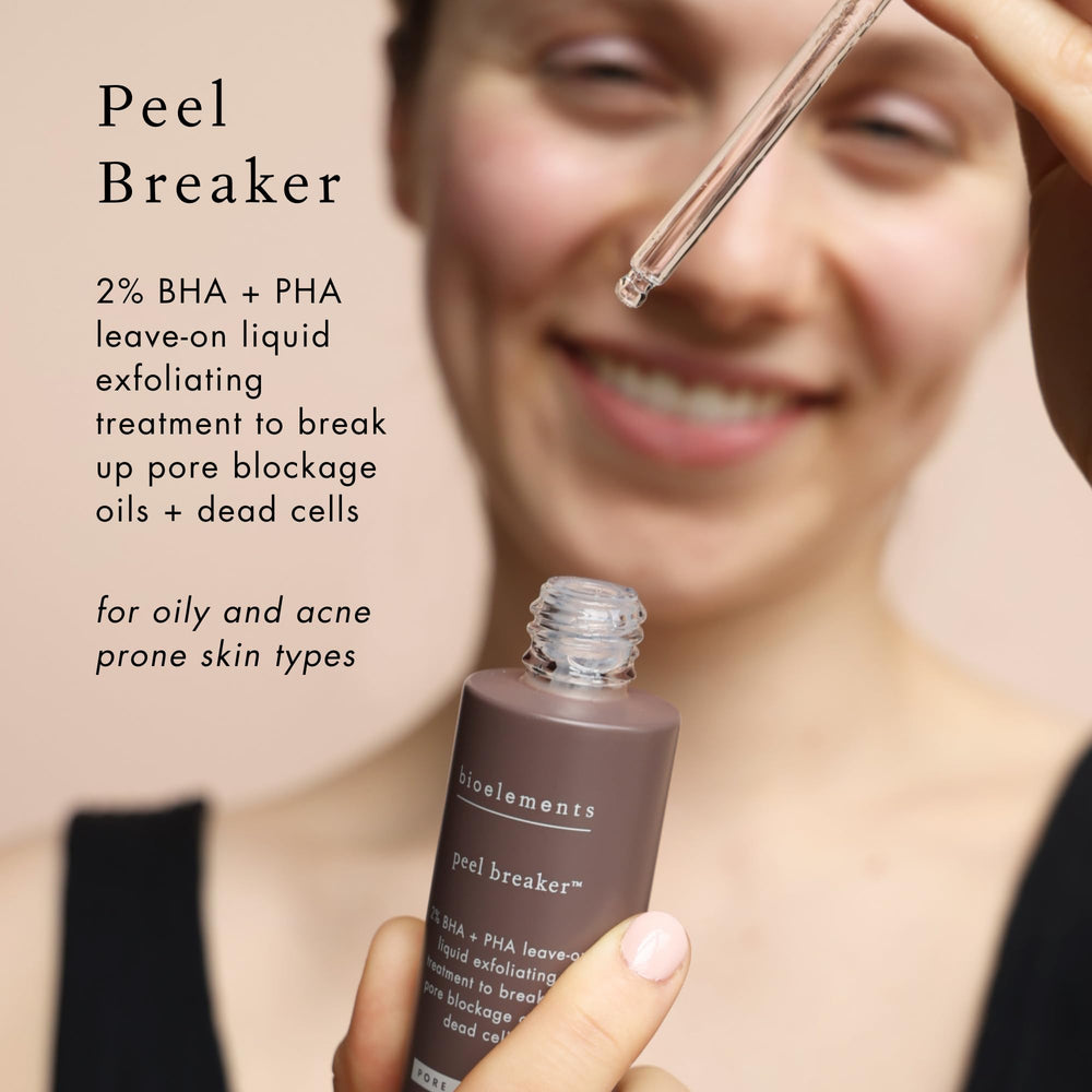 Bioelements Peel Breaker dispense pump illustrating easy liquid application