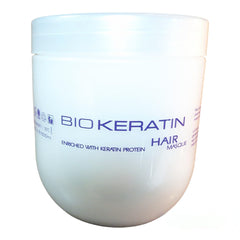 Biokeratin Moisture Repair Mask cream texture in a bowl for hair care
