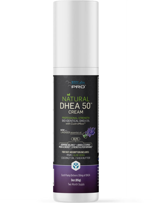 BIOLABS PRO DHEA cream 3oz bottle for convenient daily use