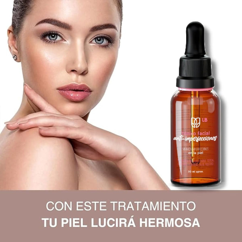 BIONUR LB Tonico Facial bottle shown with moisturizer and sunscreen for night routine