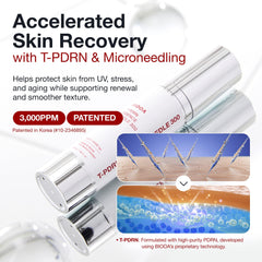 BIOOA PDRN Teedle Shot 300 spicule serum texture close-up for smoothing application