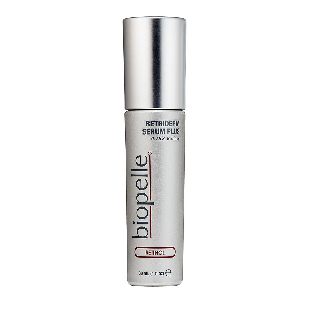 Biopelle Retriderm Retinol Serum Plus bottle for evening skincare routine