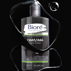 Oil-control benefits for shine-prone skin from Biore charcoal wash.