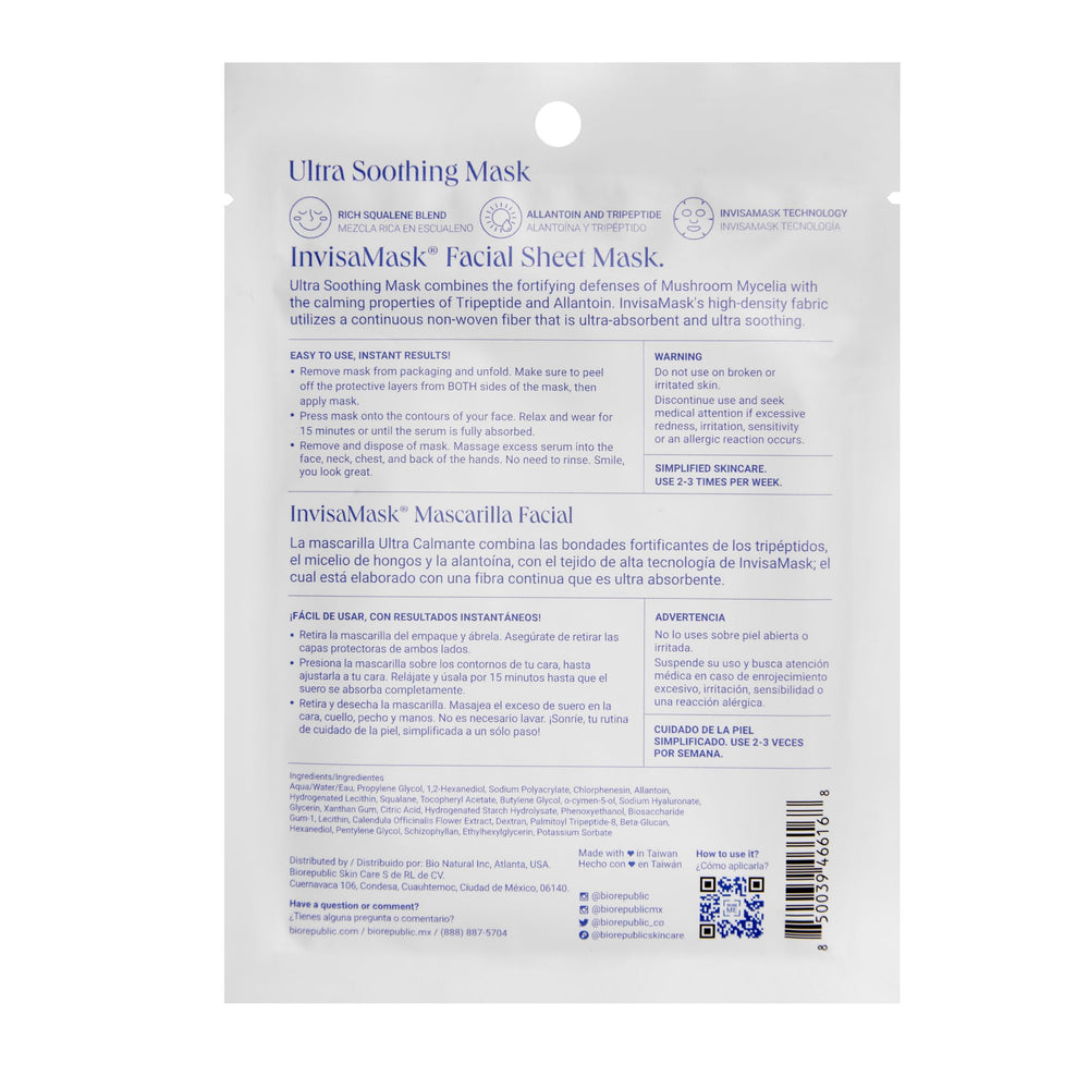 BioRepublic InvisaMask with biosaccharide gum forms a protective barrier on skin.
