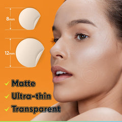 BIORICA Tea Tree Pimple Patches applied on a pimple for concealment.