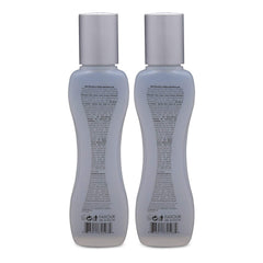 BioSilk Silk Therapy Cure two-pack application shows smooth, frizz-free finish.