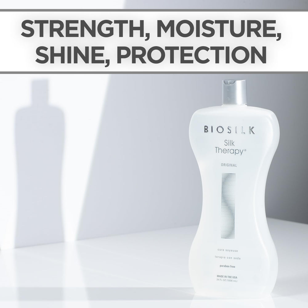 Hair with visible shine after using BioSilk Silk Therapy Original