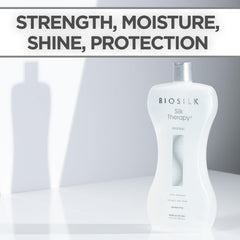 Hair with visible shine after using BioSilk Silk Therapy Original