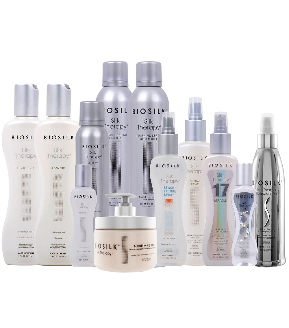 BioSilk Silk Therapy Original glossy hair after use showing radiant shine.
