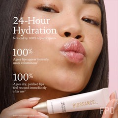 BIOSSANCE Pro-Peptide Lip Perfector skin-tone enhancement in a natural look.