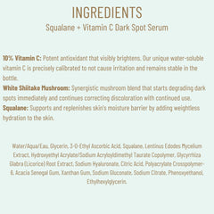 BIOSSANCE Squalane + Vitamin C serum on clean skin, ready for moisturizer.