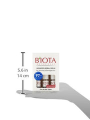Biota Botanicals Advanced Herbal Care Leave-In Serum ingredient visuals featuring Herbal BioComplex B11.