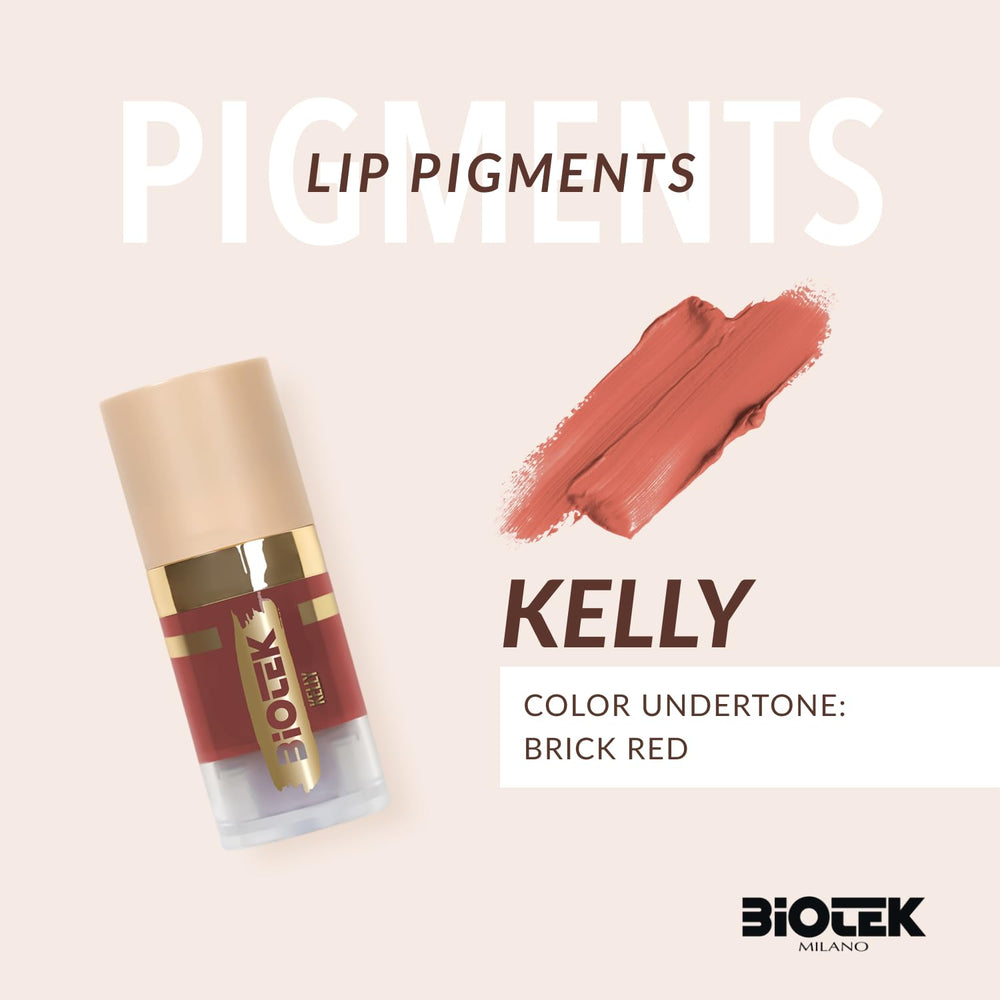 Biotek Kelly brick red pigment bottle 0.61 oz for PMU and microblading