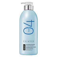 Biotop Professional 04 shampoo bottle front view highlights shedding control.